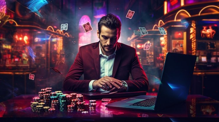 Pengguna membaca informasi balapan mobile